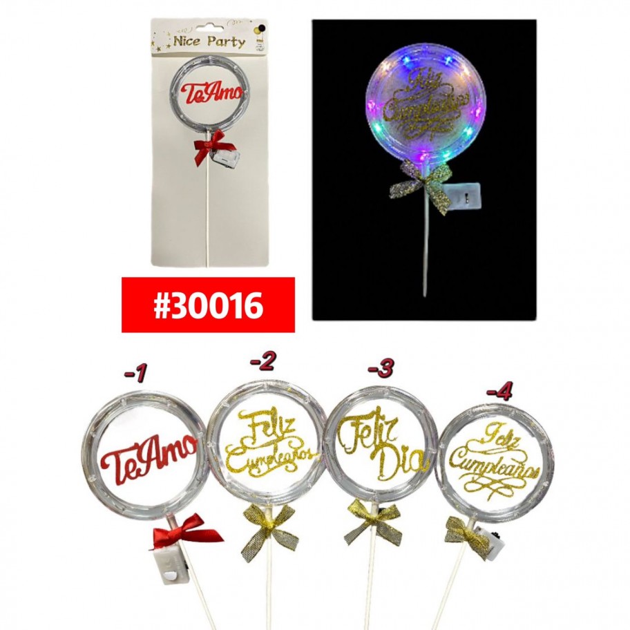 TOPPER CON LUCES #30016 P.U