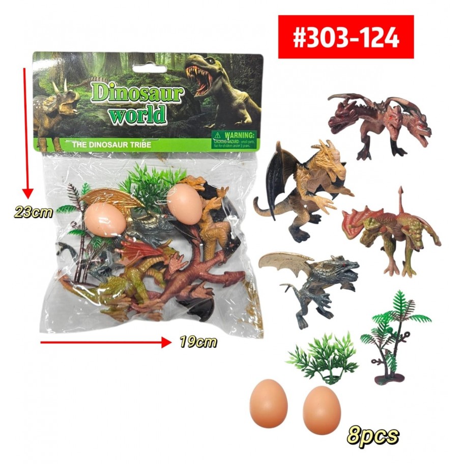 DINOSAURIO 8pcs #303-124