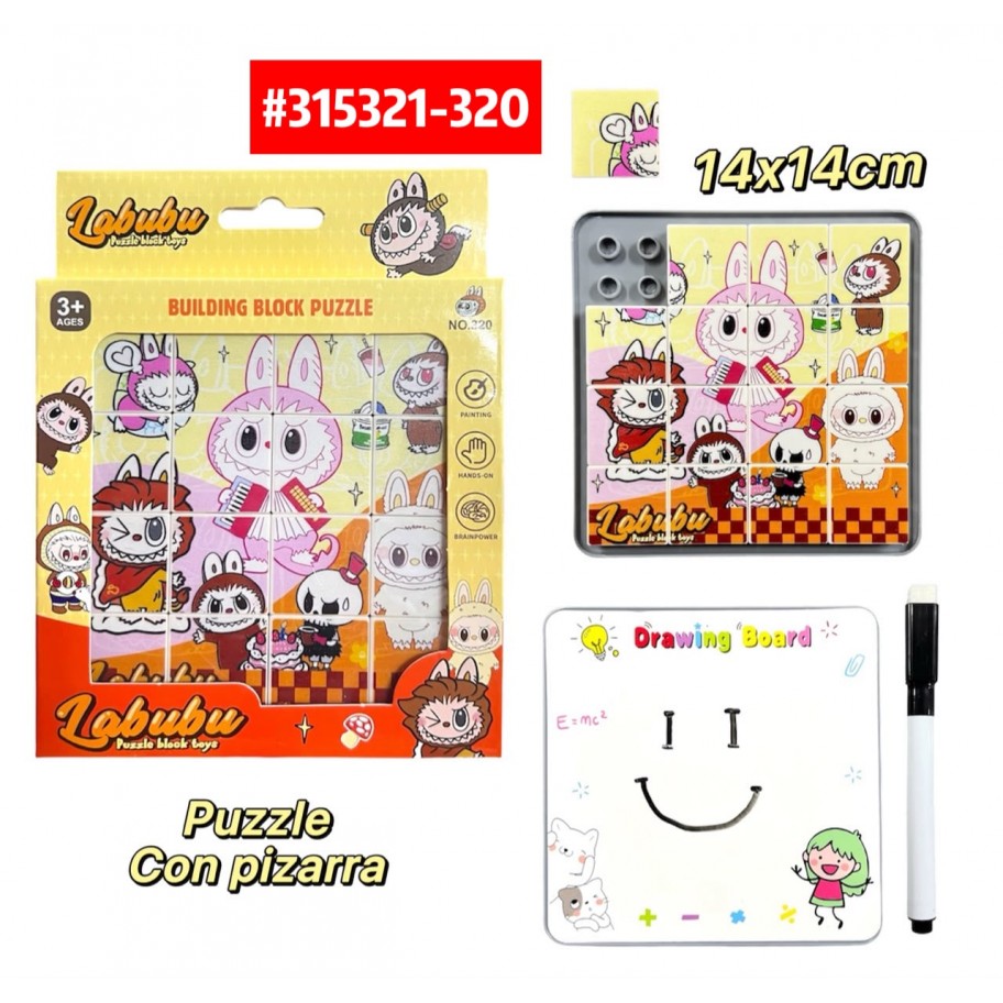 ROMPECABEZAS CON PIZARRA LABUBU #315321-320 PROMO