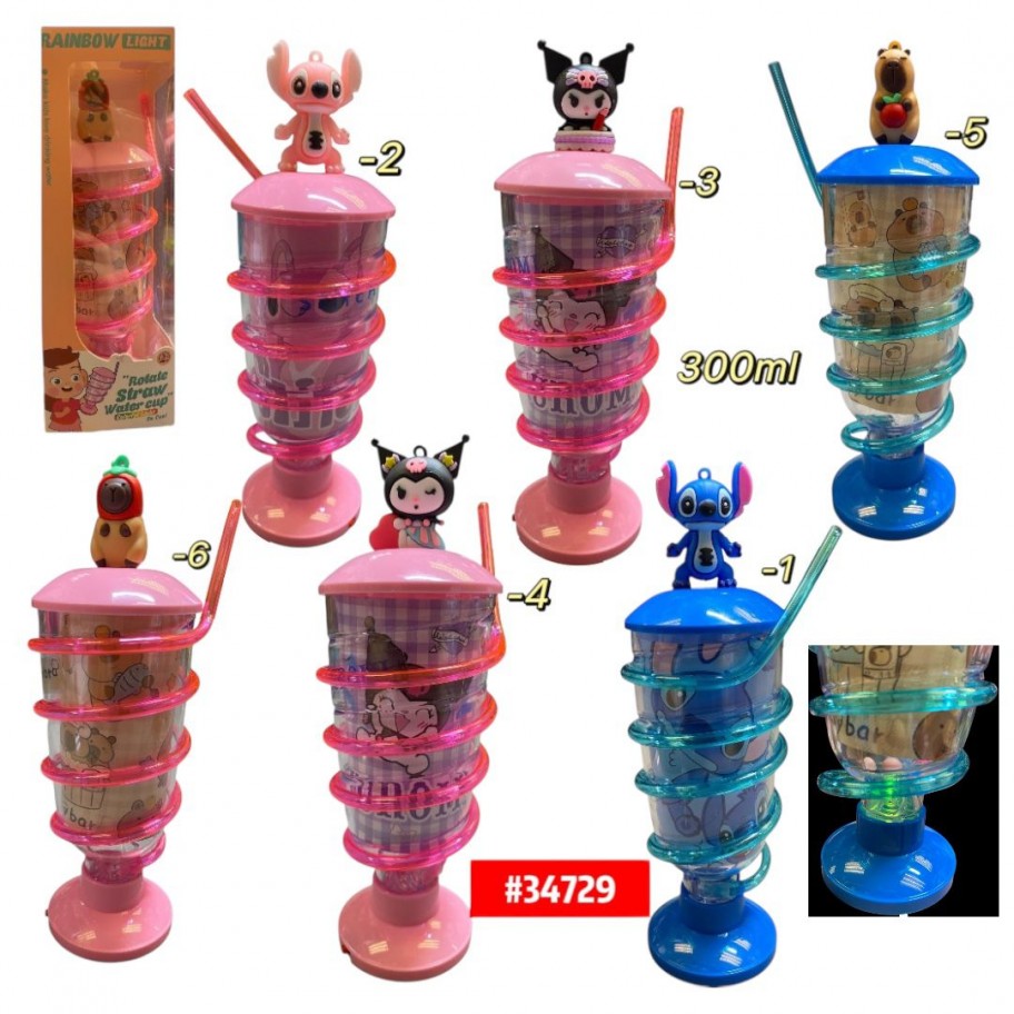 VASO INFANTIL CON LUCES 300ml #34729