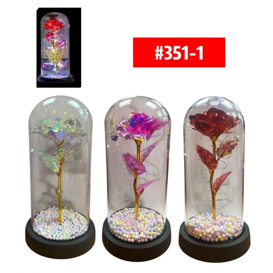 ROSA ENCAPSULADA CON LUCES LED #351-1