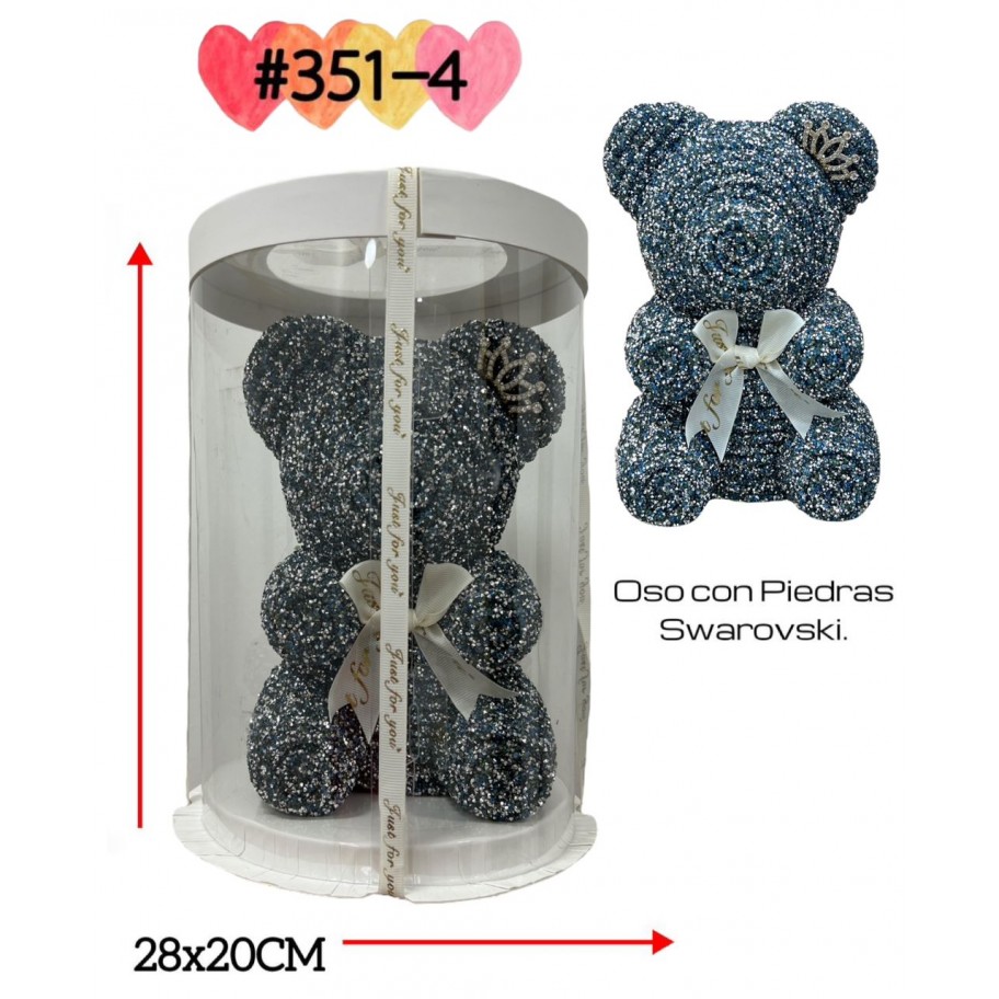 OSO HECHO CON PIEDRAS SWAROVSKI #351-4 P.U