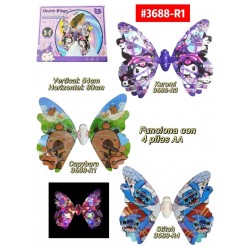 ALAS DE MARIPOSA CON LUCES LED #3688-R1 P.U