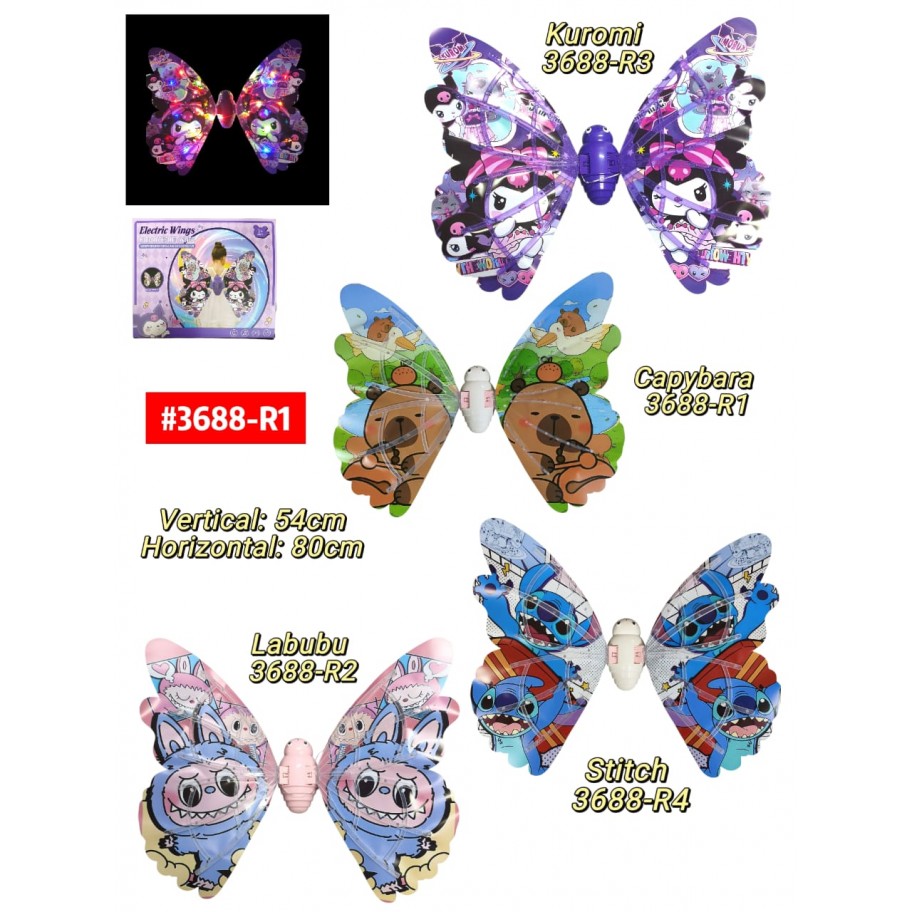 ALAS DE MARIPOSA CON LUCES LED #3688-R1 P.U
