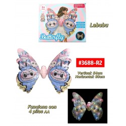 ALAS DE MARIPOSA CON LUCES LED LABUBU #3688-R2 P.U