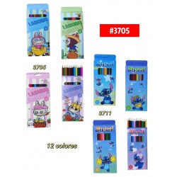 COLORES 12pcs LABUBU STITCH #3705