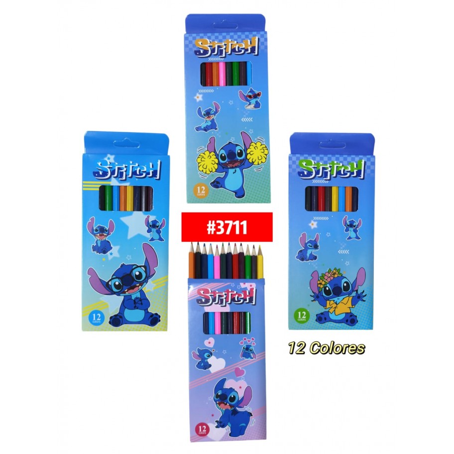 COLORES 12pcs STITCH #3711