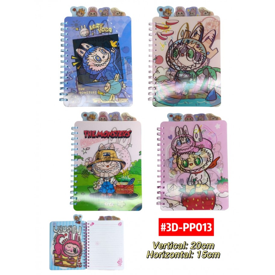 LIBRETA DIVISORA LABUBU #3D-PP013