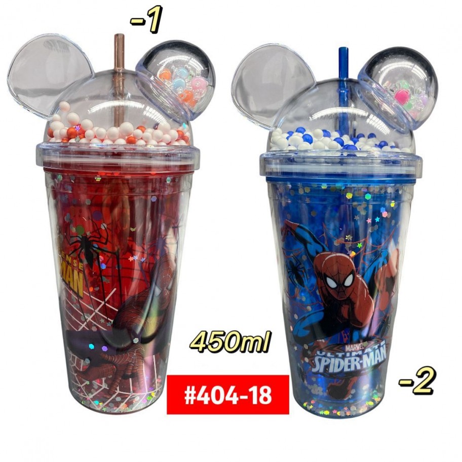 VASO SPIDERMAN OREJAS 450ml #404-18