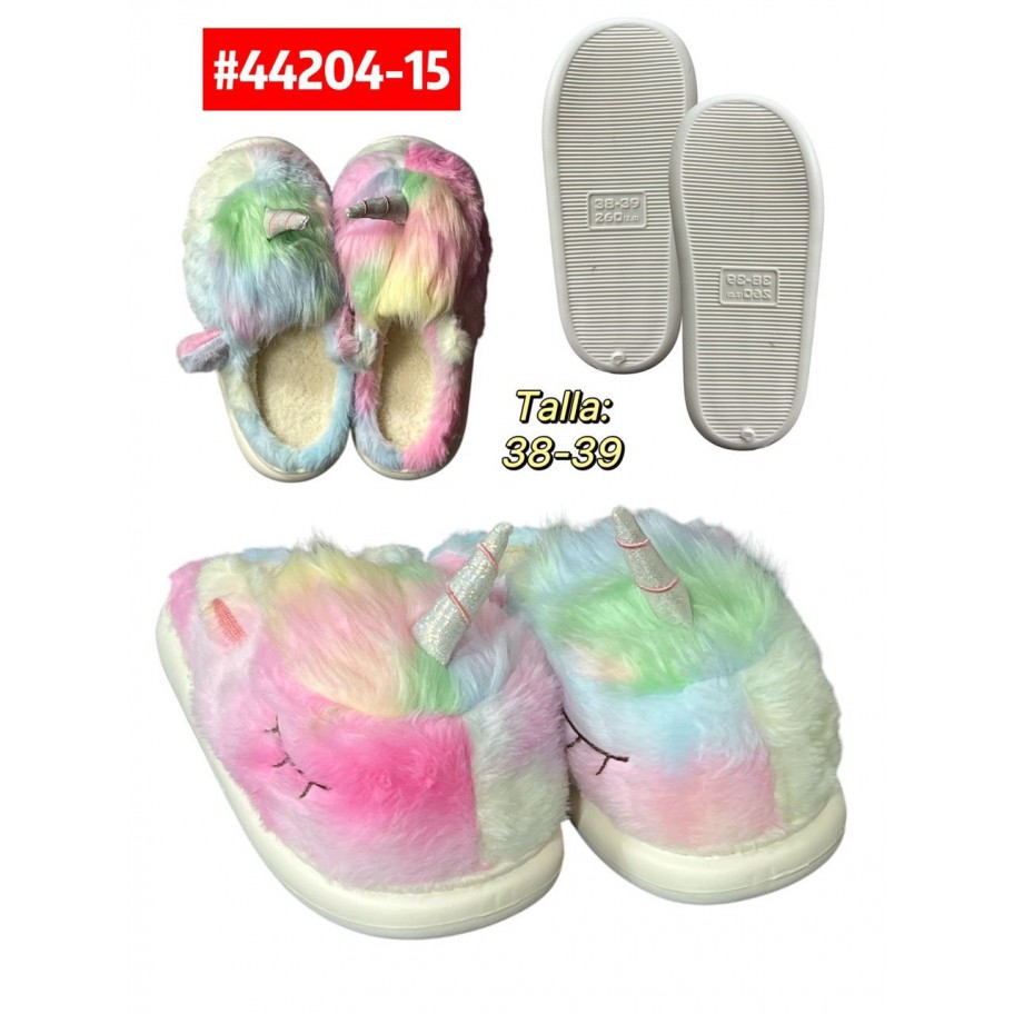 PANTUFLAS ACOLCHADAS UNICORNIO 28cm #44204-15 P.U