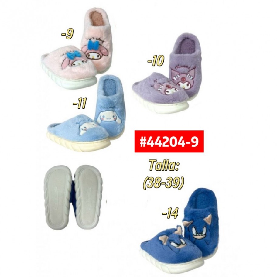PANTUFLAS ACOLCHADAS 28cm INFANTIL #44204-9 P.U