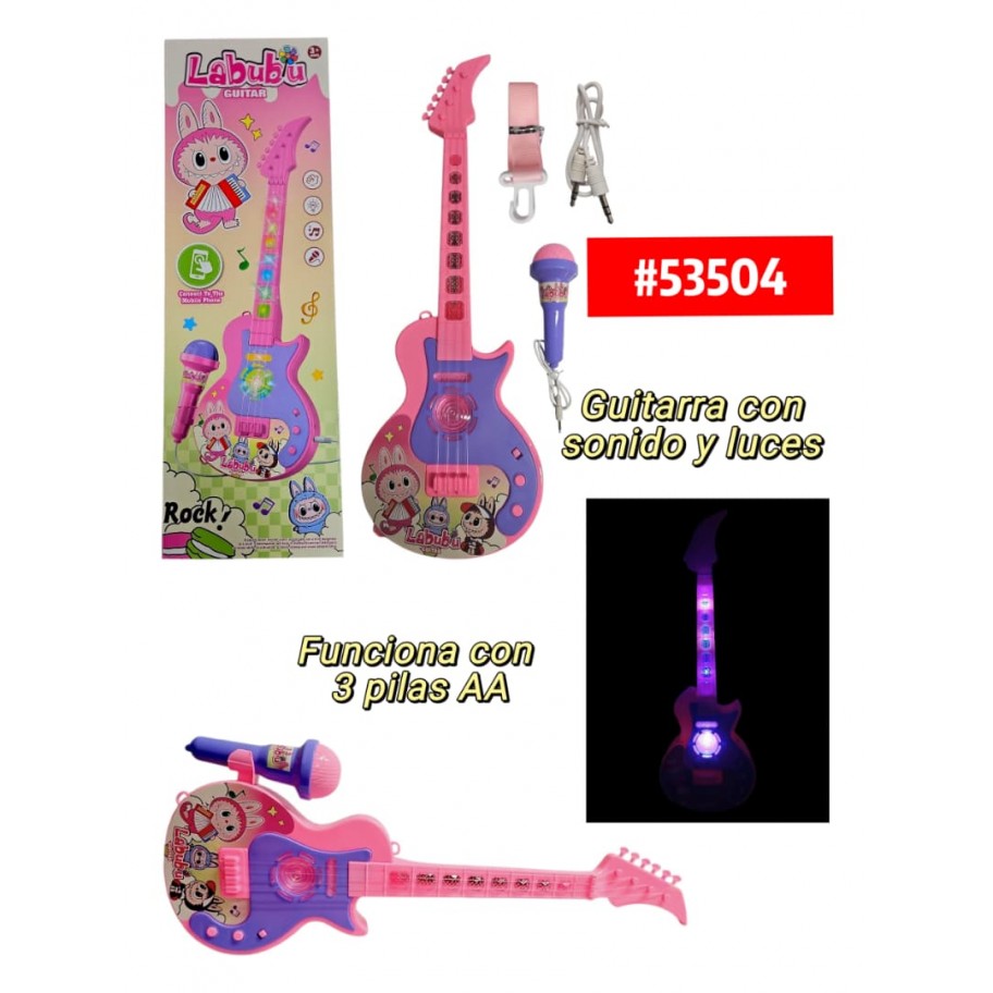 GUITARRA CON MICROFONO LABUBU #53504 PROMO