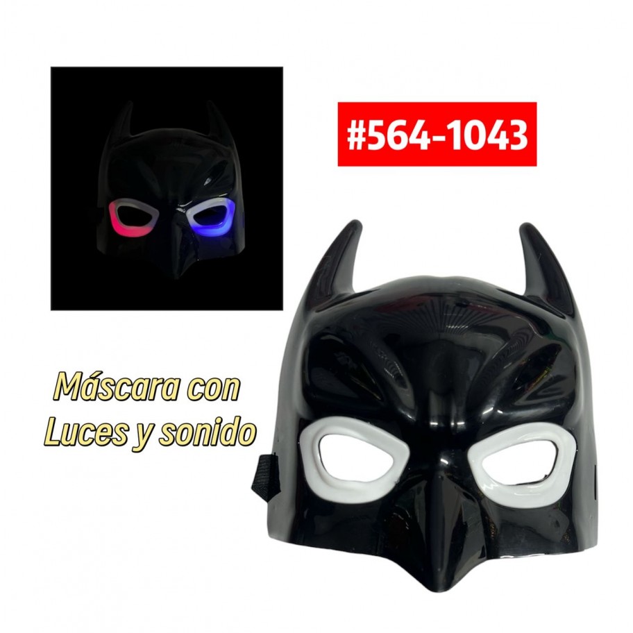 MASCARA SPIDERMAN BATMAN CON LUCES #564-1043