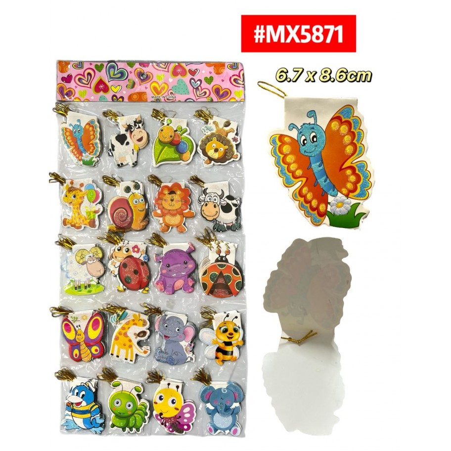 TARJETAS DE REGALO ANIMALITOS 120uds #5871