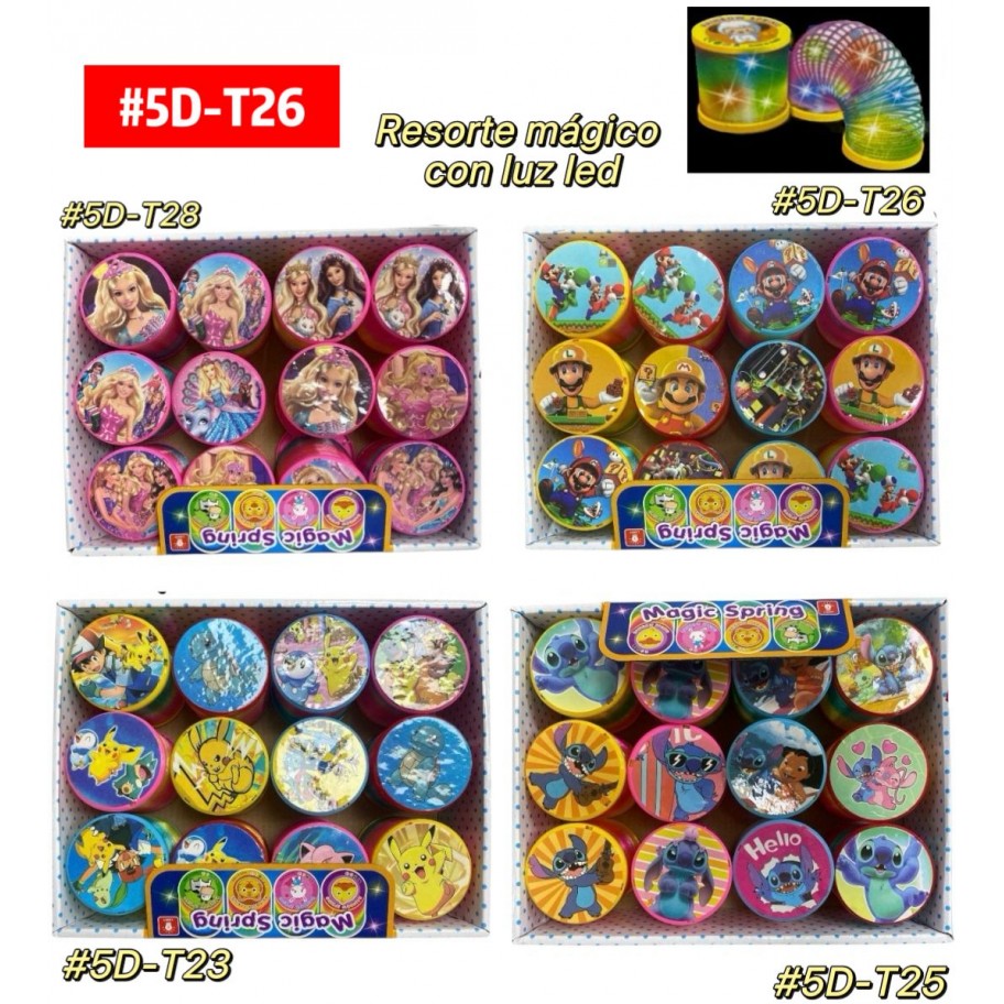 RESORTE MAGICO CON LUCES 12pcs #5D-T26