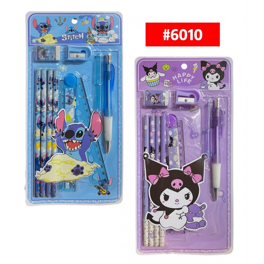 KIT ESCOLAR STITCH KUROMI 10pcs #6010