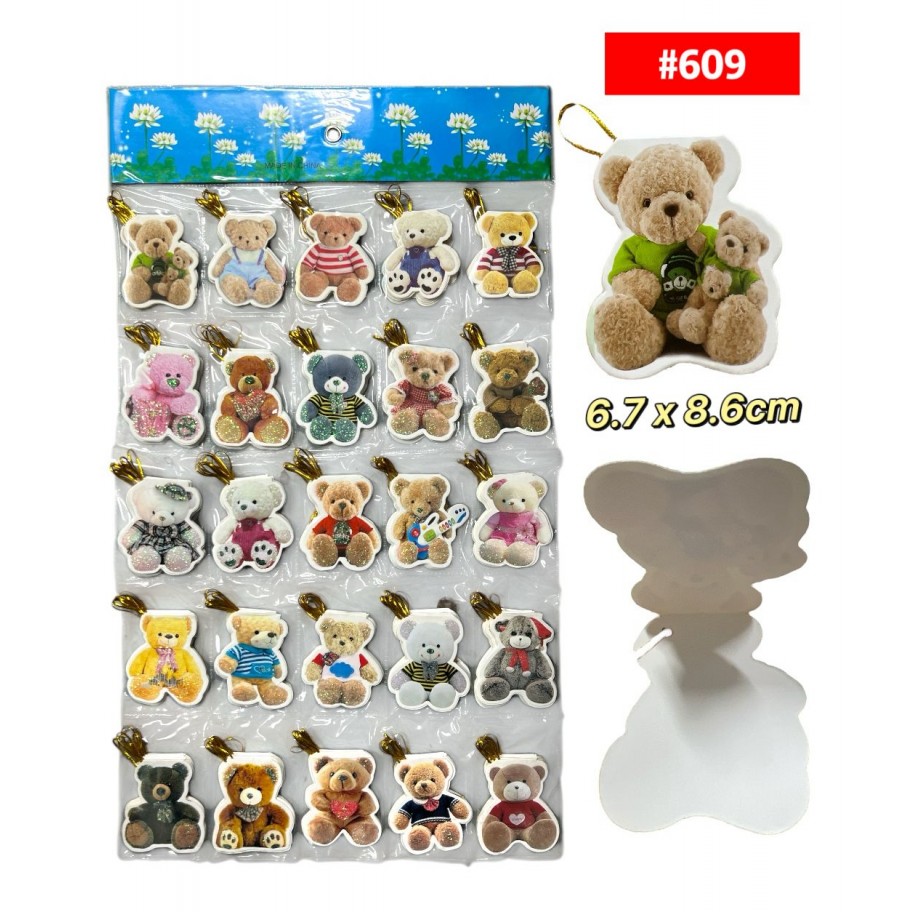 TARJETAS DE REGALO OSO 120uds #609