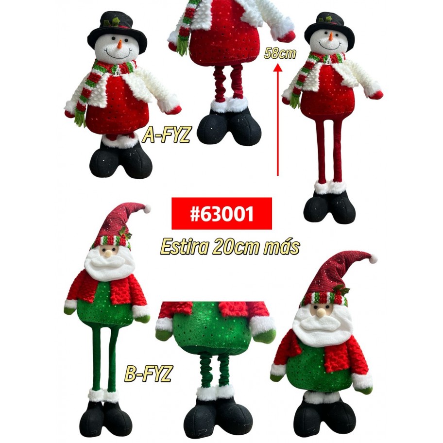 MUÑECO DE NAVIDAD AJUSTABLE 58cm #63001