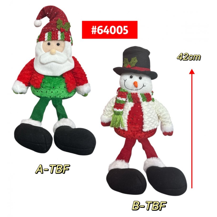 PELUCHE NAVIDAD PIES LARGOS #64005
