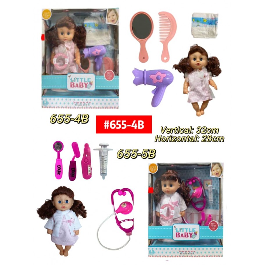 MUÑECA PAÑAL/DOCTORA #655-4B