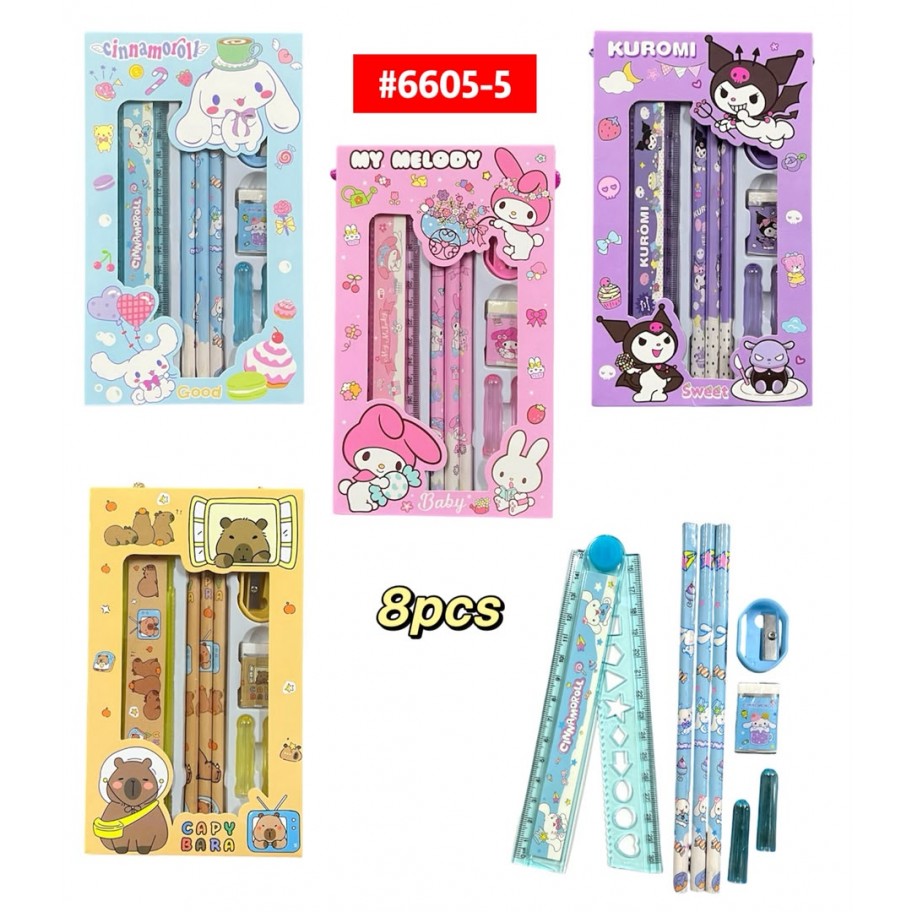 KIT ESCOLAR SANRIO CAPYBARA 8pcs #6605-5