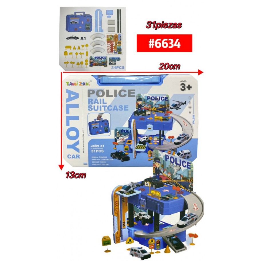 MALETIN DE PISTA POLICE 31pcs #6634