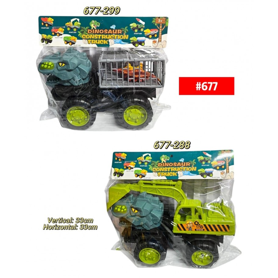 CARRITO DINO VERDE #677