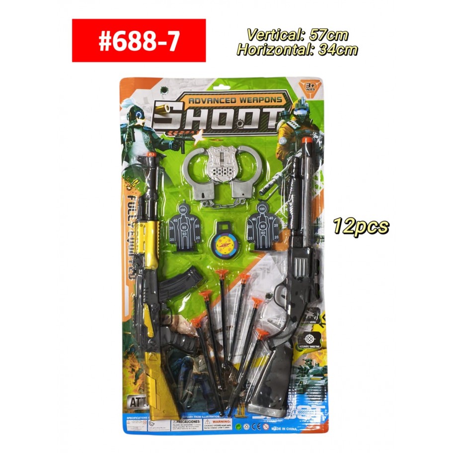 SET DE ARMAS 12pcs #688-7