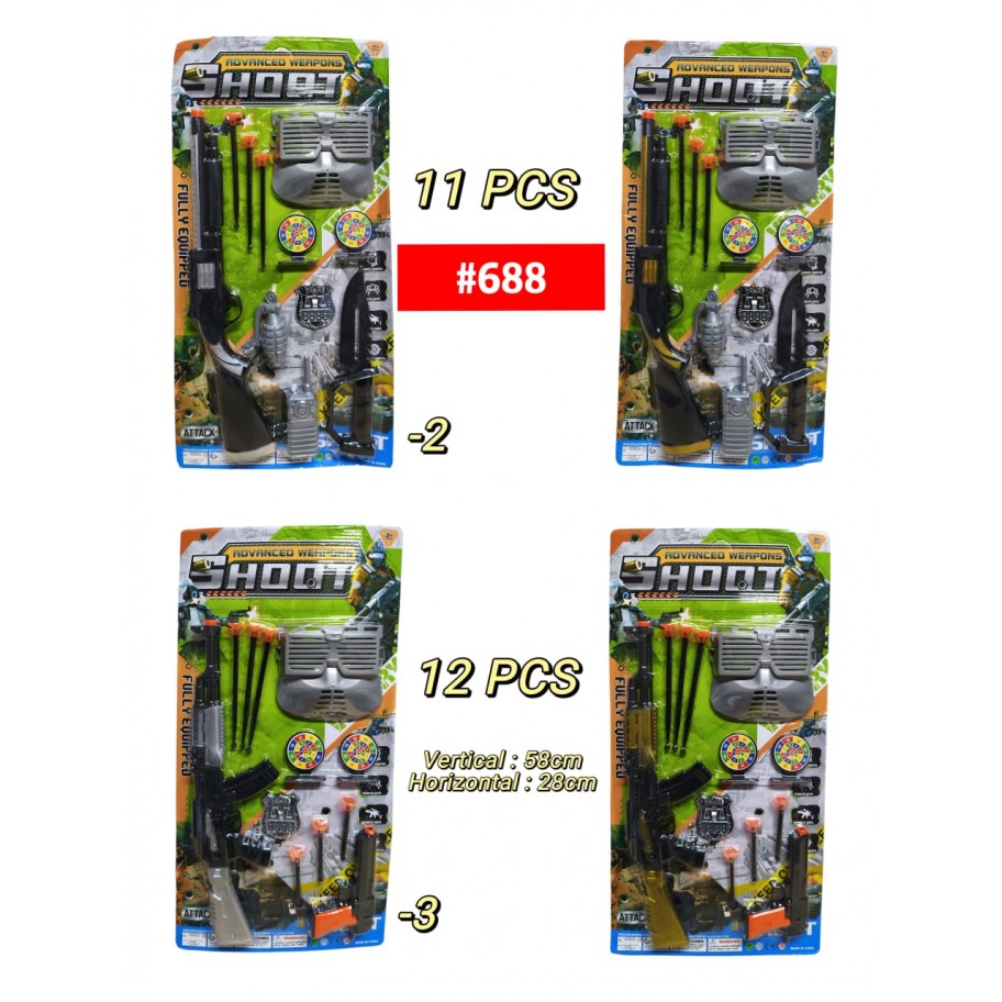 SET DE ARMAS 11-12pcs #688