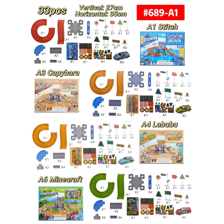 PISTA DE CARROS 33pcs #689-A1