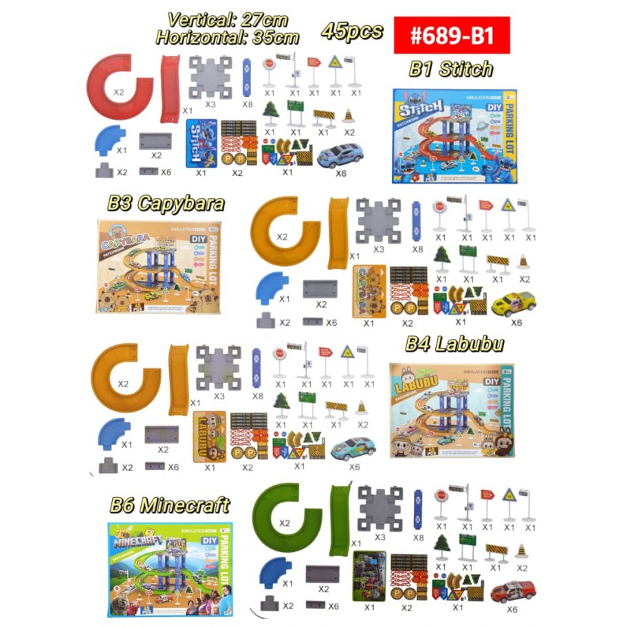 PISTA DE CARROS 45pcs #689-B1