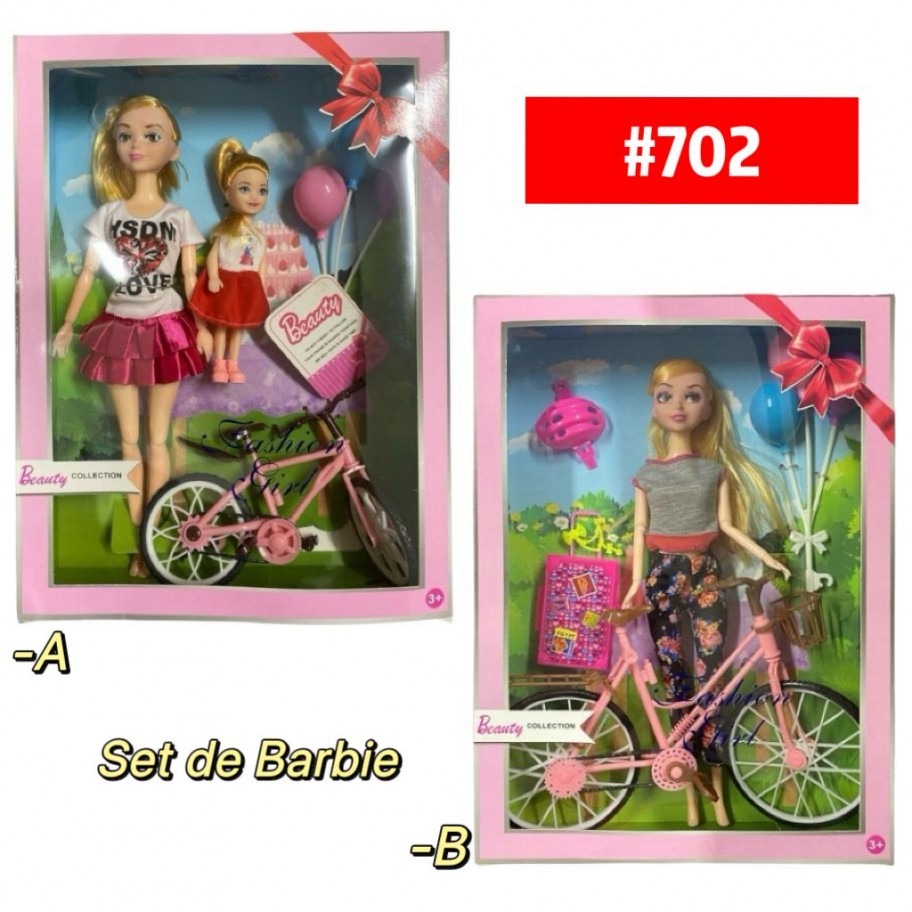 SET DE BARBIE BICICLETA #702 P.U