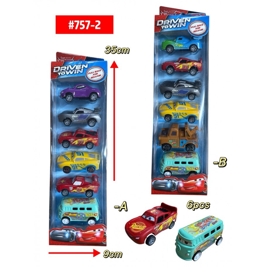 CARRITOS CARS 6pcs #757-2