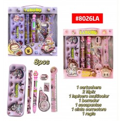 KIT ESCOLAR LABUBU 8pcs #8026LA