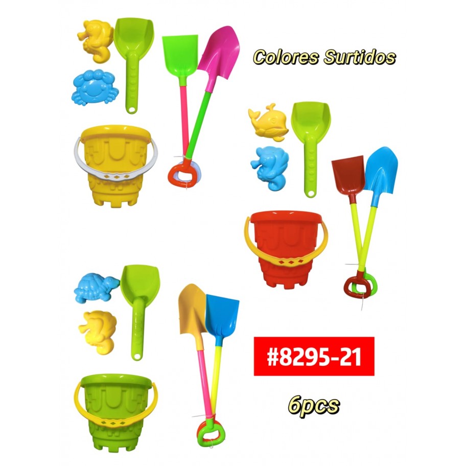 TOBO PLAYERO CON PALAS DE 6pcs #8295-21 P.U