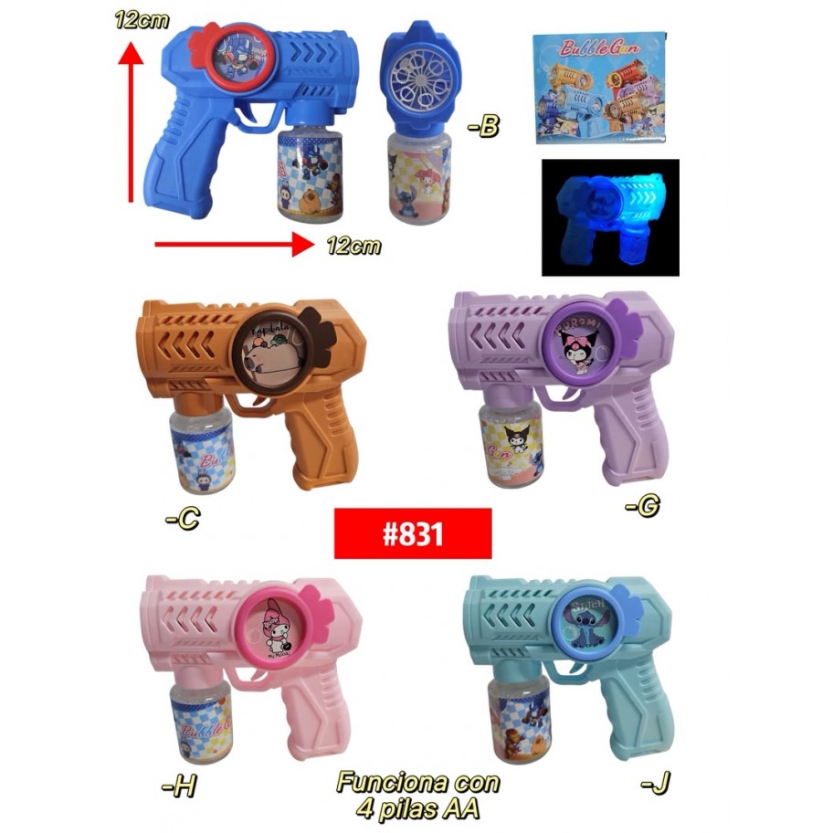 PISTOLA DE BURBUJAS INFANTIL #831