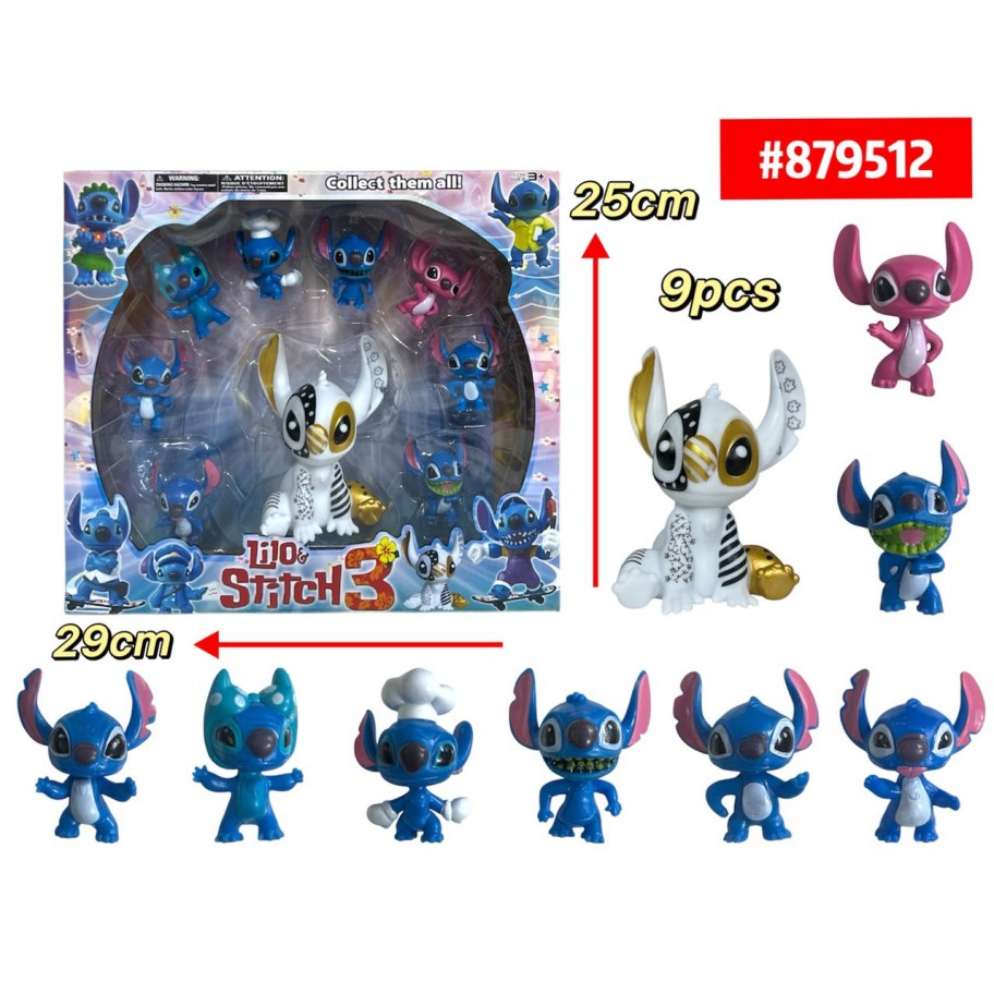 ESTUCHE STITCH 9pcs #879512 P.U