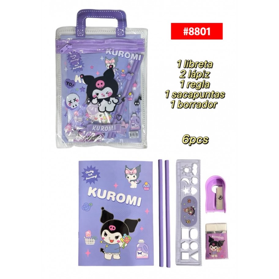 KIT ESCOLAR KUROMI 6pcs #8801