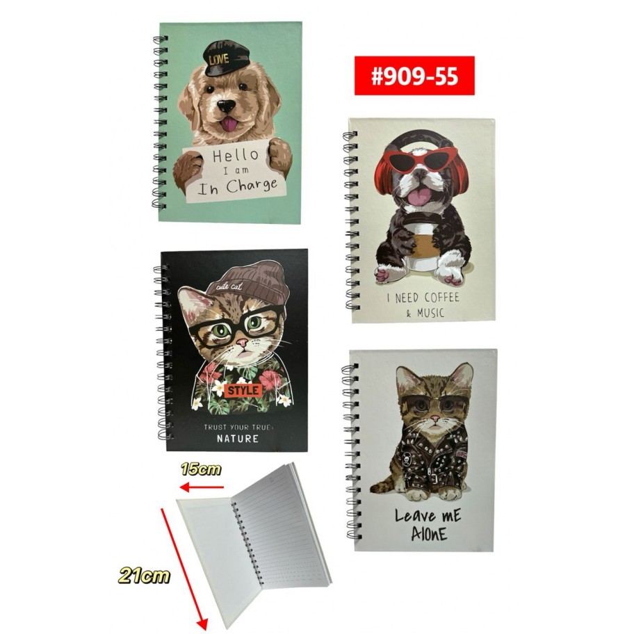 LIBRETA PERRO Y GATO #909-55