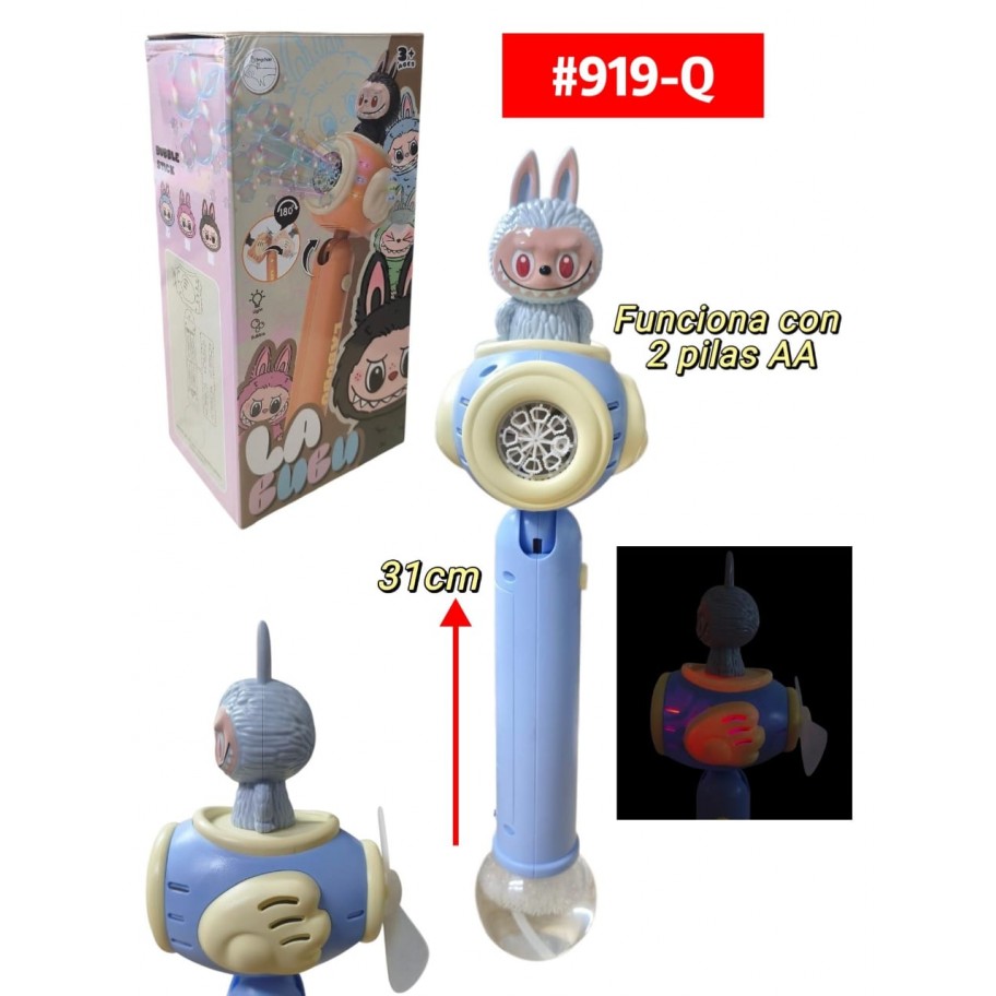 PISTOLA DE BURBUJAS LABUBU #919-Q PROMO