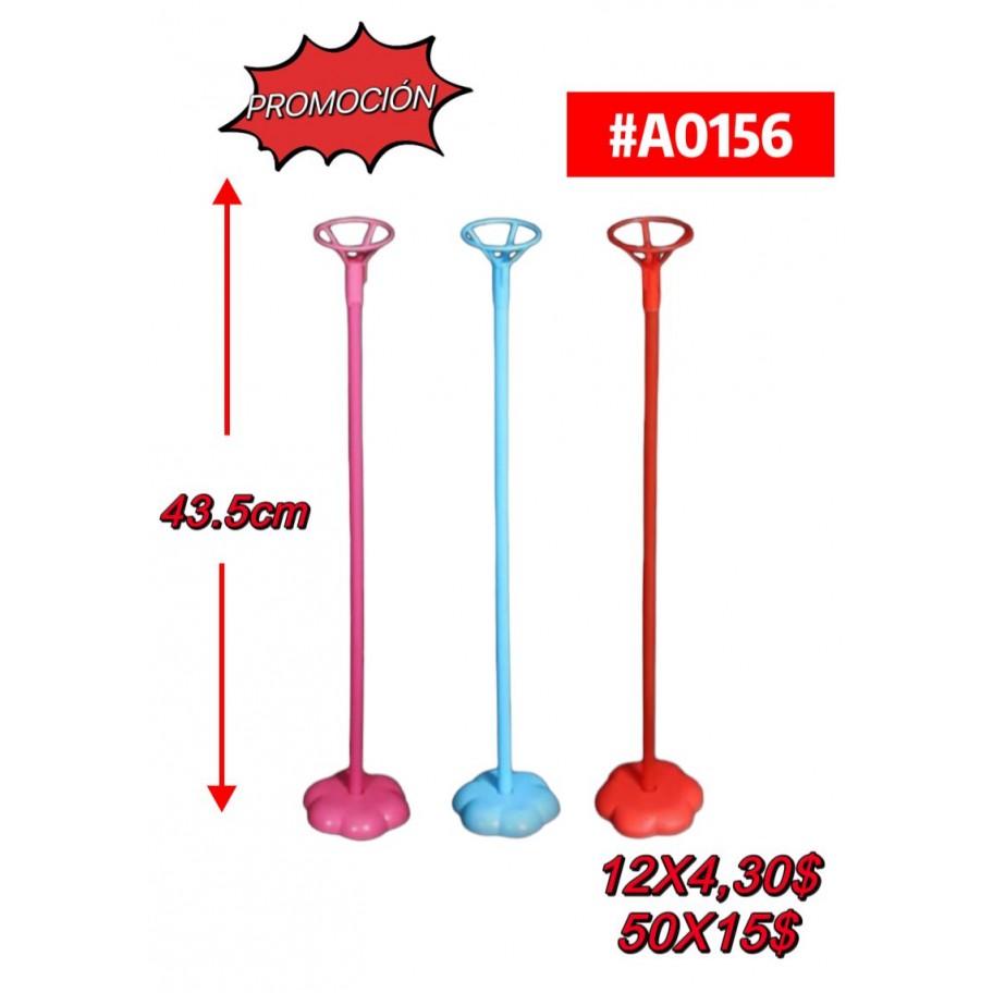 VARILLA CON BASE PARA GLOBOS 50uds #A0156