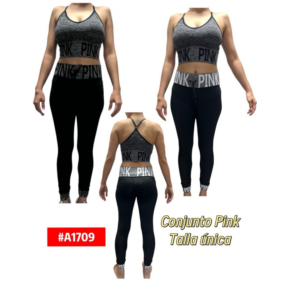 CONJUNTO LYCRA PINK  #A1709 PROMO