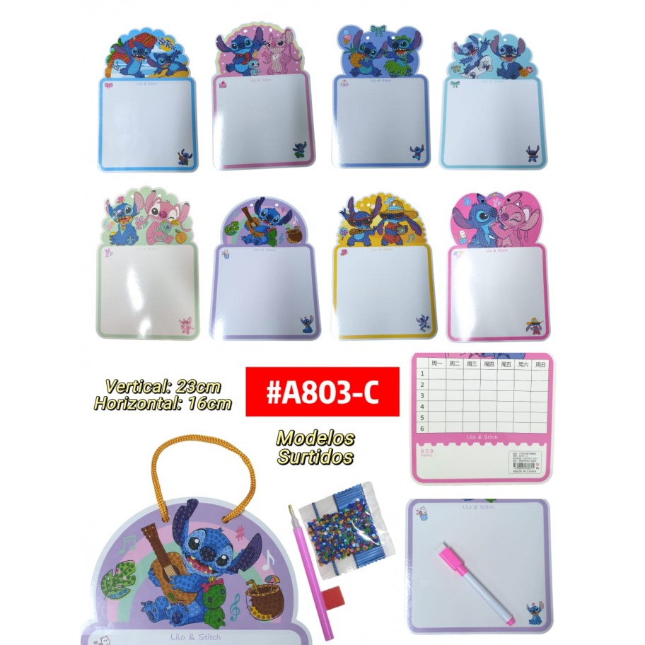 PIZARRA CON PINTURA DIAMANTE STITCH #A803-C