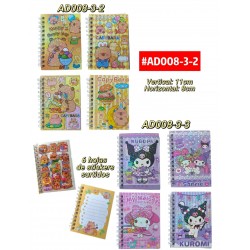 AGENDA CON STICKERS CAPYBARA SANRIO #AD008-3-2