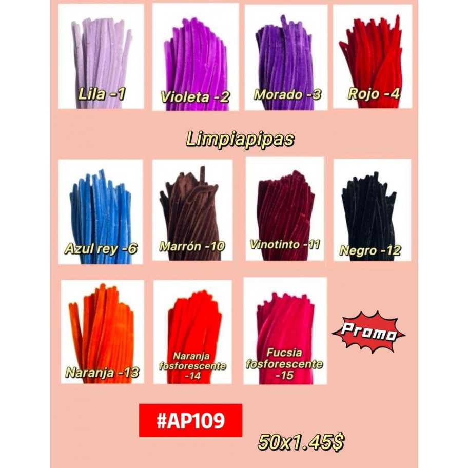 LIMPIAPIPAS 1 AL 15 *50 #AP109 PROMO
