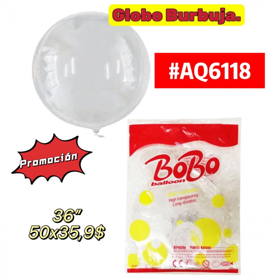GLOBOS BURBUJA  36" #AQ6118 PROMO
