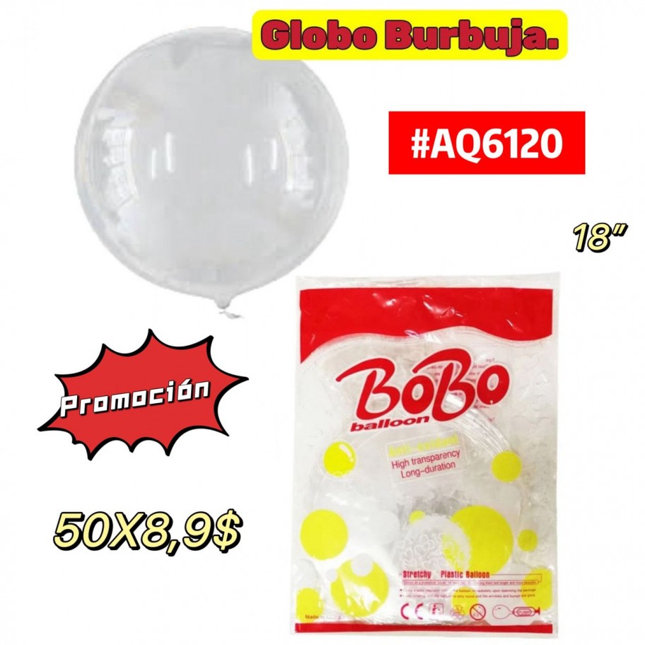 GLOBOS BURBUJA18" *50 #AQ6120 PROMO