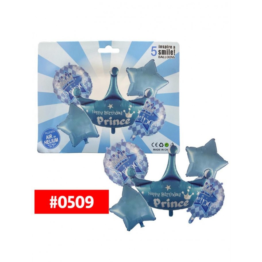 SET DE GLOBOS PRINCIPE 5pcs #0509