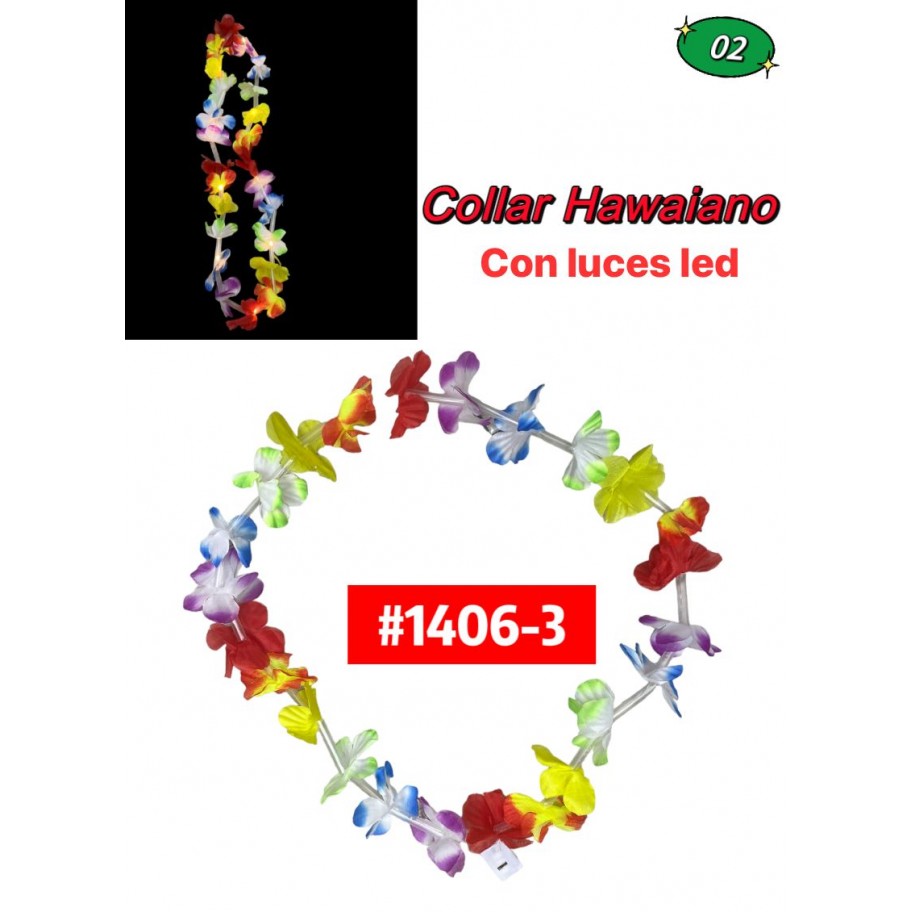 HAWAIANA BICOLOR CON LUCES #1406-3