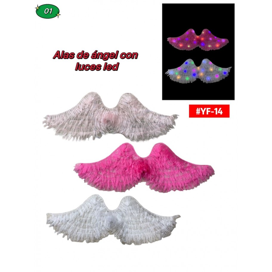 DISFRAZ ALAS CON LUCES LED #YF-14
